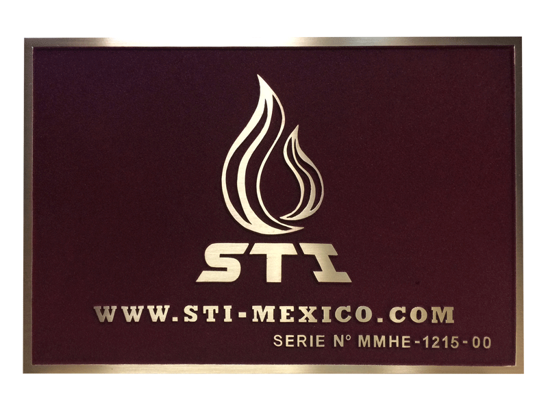 Placa fundida en bronce