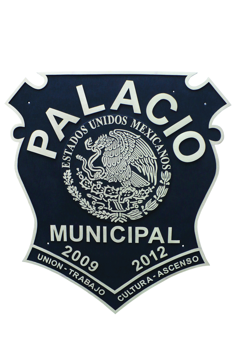 Placa fundida en bronce