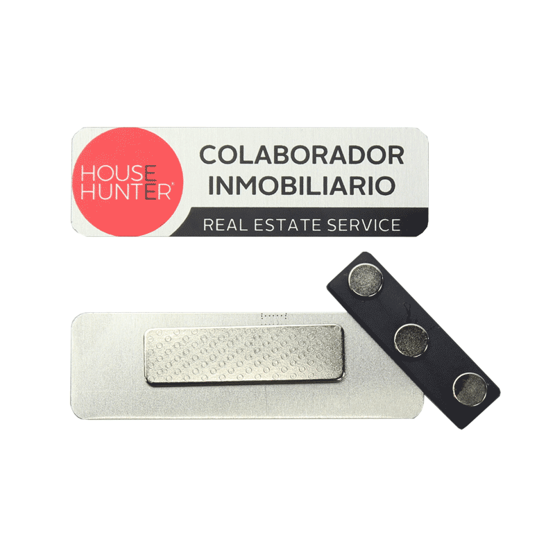 Gafete metal con imán